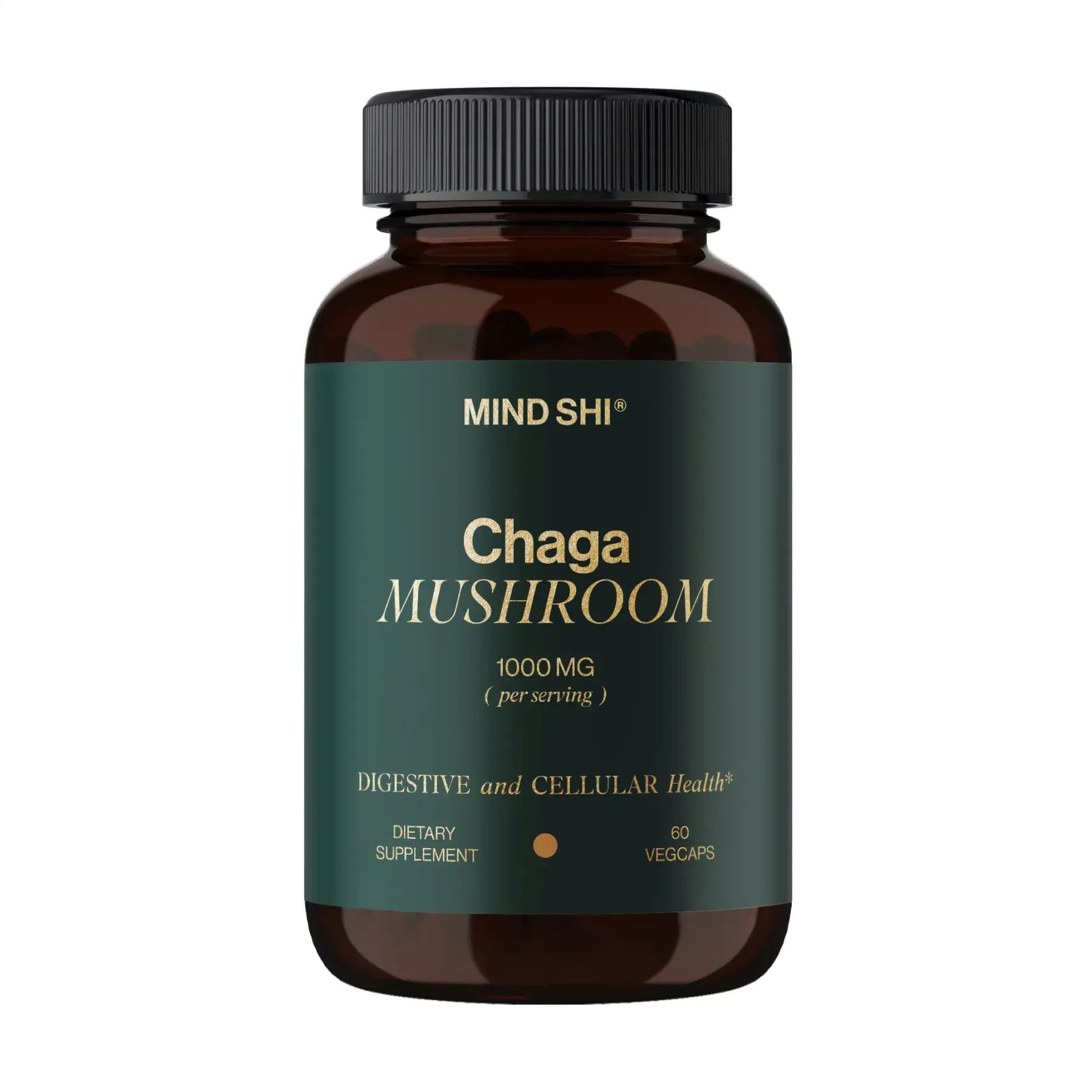 Гриб Чага Mind Shi Chaga Mushroom 1000 мг, 60 капсул
