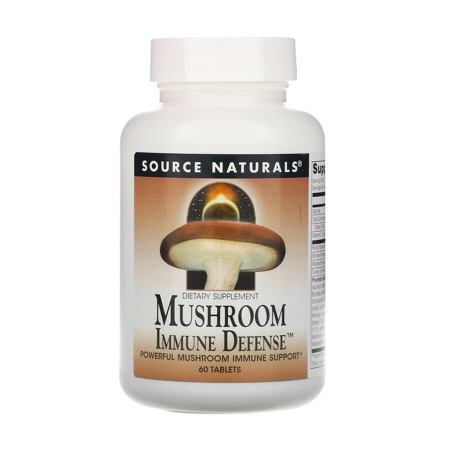 Комплекс з 16 різновидів грибів Source Naturals Mushroom Immune Defense, 60 таблеток